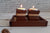 Wavy layered wooden candlesticks