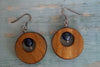 Canary Wood and Lapis Earrings