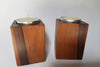 Minimalist Walnut Candle Holders