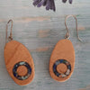 Maple  wood and Lapis Lazuli Earrings