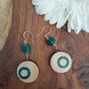 Maple and Malachite Earrings