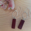 Silver and Purple Heart earrings